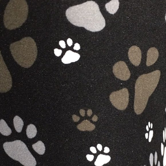 OS NEW Womens Capri Dog Paw Leggings Summer Crop Pants - Picture 3 of 7